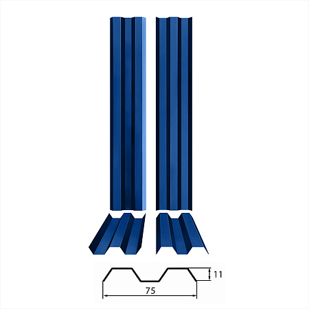 Штакетник металлический Mini ( RAL 5005 )