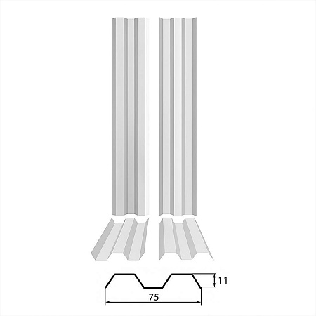 Штакетник металлический Mini ( RAL 3005 )