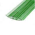 Соединительный профиль для поликарбоната 6мм Зеленый (6м)