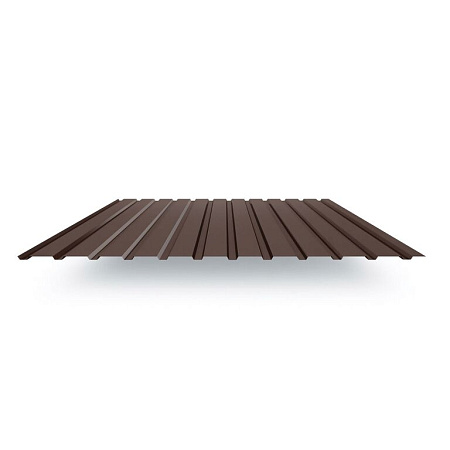 Профнастил С-18 Шоколадно - коричневый (0.4мм) RAL 8017
