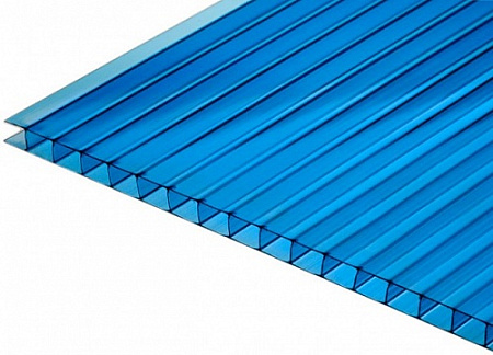 Поликарбонат синий сотовый (2,1м х 6м х 6мм)