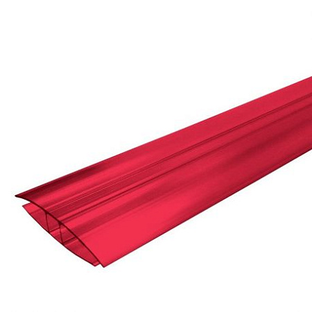 Соединительный профиль для поликарбоната 4мм Красный (6м)